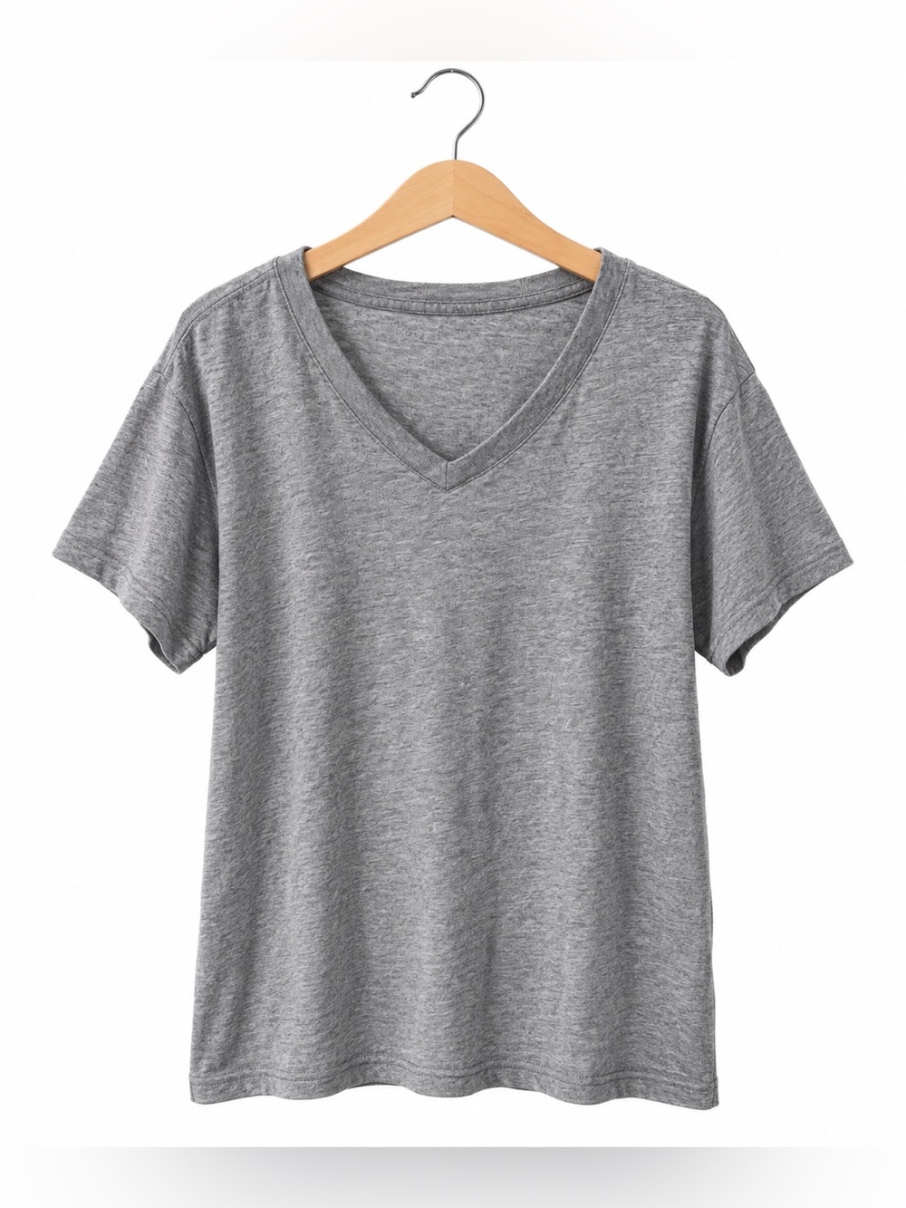 GAP Gray V-Neck Short Sleeve Tee